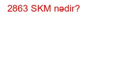 2863 SKM nədir?