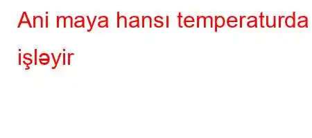 Ani maya hansı temperaturda işləyir