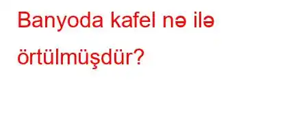 Banyoda kafel nə ilə örtülmüşdür?