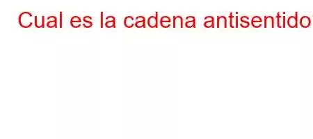 Cual es la cadena antisentido