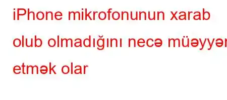 iPhone mikrofonunun xarab olub olmadığını necə müəyyən etmək olar