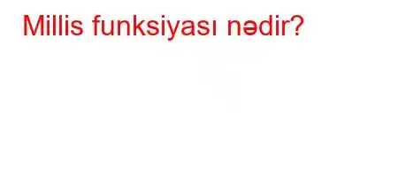 Millis funksiyası nədir?