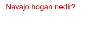 Navajo hogan nədir?