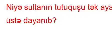 Niyə sultanın tutuquşu tək ayaq üstə dayanıb?