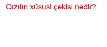 Qızılın xüsusi çəkisi nədir?