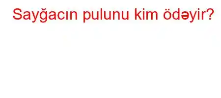 Sayğacın pulunu kim ödəyir?