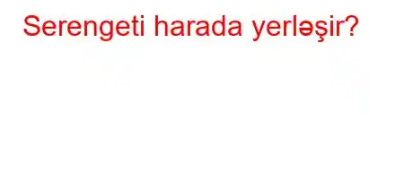 Serengeti harada yerləşir?