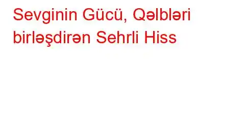 Sevginin Gücü, Qəlbləri birləşdirən Sehrli Hiss