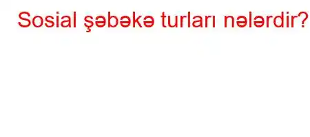 Sosial şəbəkə turları nələrdir?