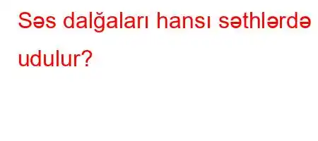 Səs dalğaları hansı səthlərdə udulur?