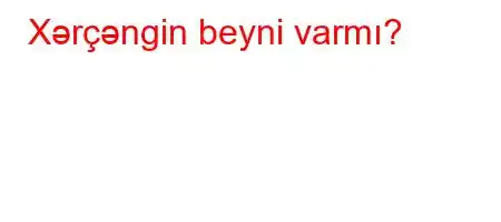 Xərçəngin beyni varmı?