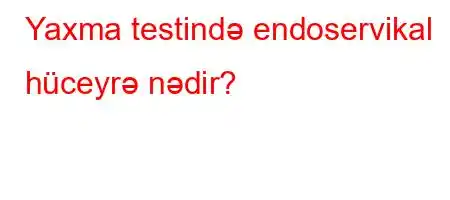 Yaxma testində endoservikal hüceyrə nədir?